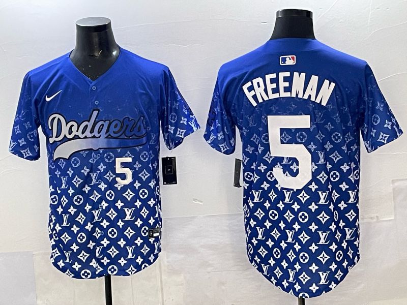 Men Los Angeles Dodgers #5 Freeman Blue Nike 2025 MLB jersey 06
